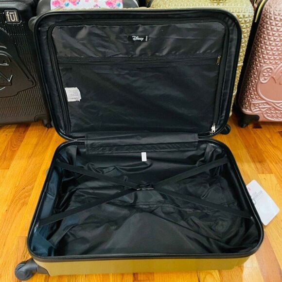 Disney Minnie Mouse Gold Carry-On Spinner FUL Suitcase Textured Hard Luggage 25" - Picture 4 of 8